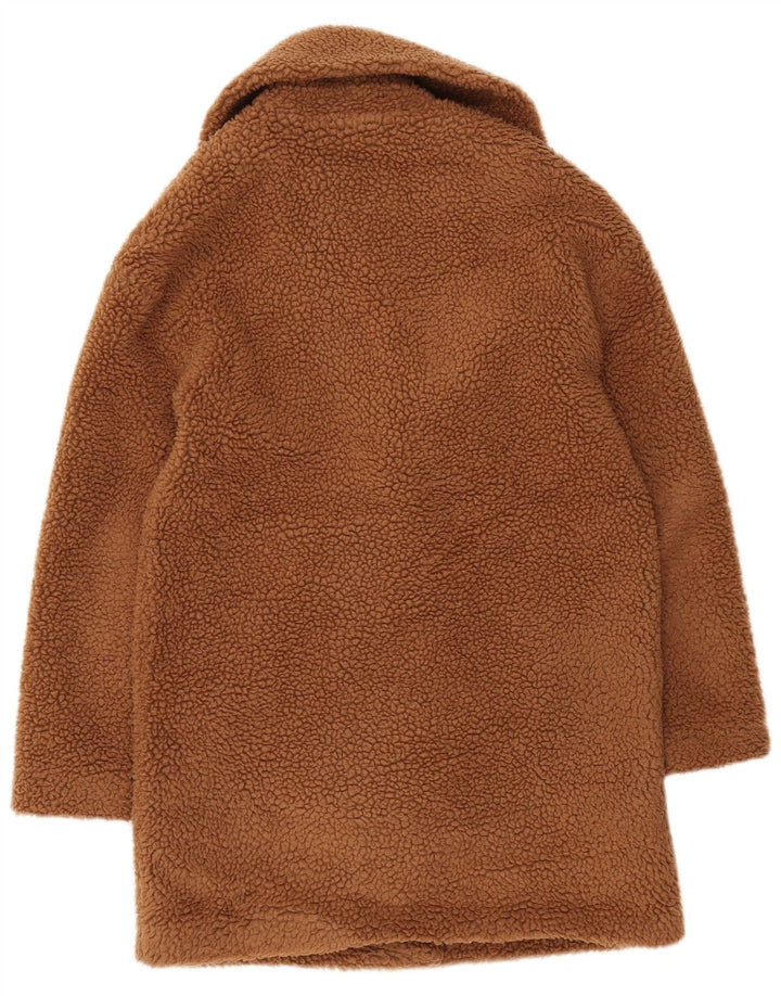 Cappotto oversize Teddy da donna Abercrombie & Fitch UK 6 XS Poliestere marrone