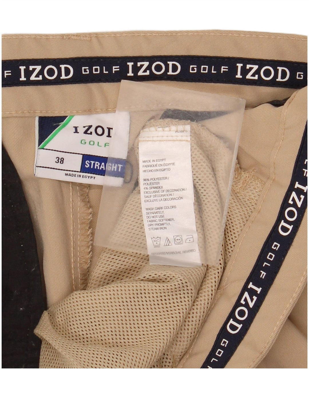 Pantaloncini cargo da uomo IZOD W38 XL Poliestere beige