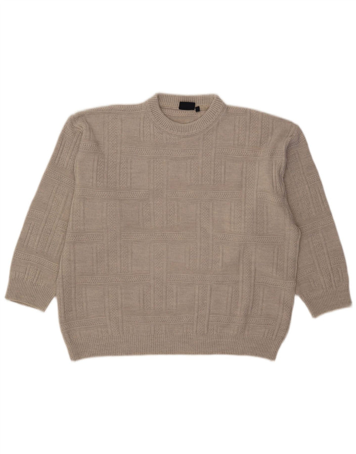 Maglione maglione girocollo da uomo Nick Taylor XL grigio acrilico