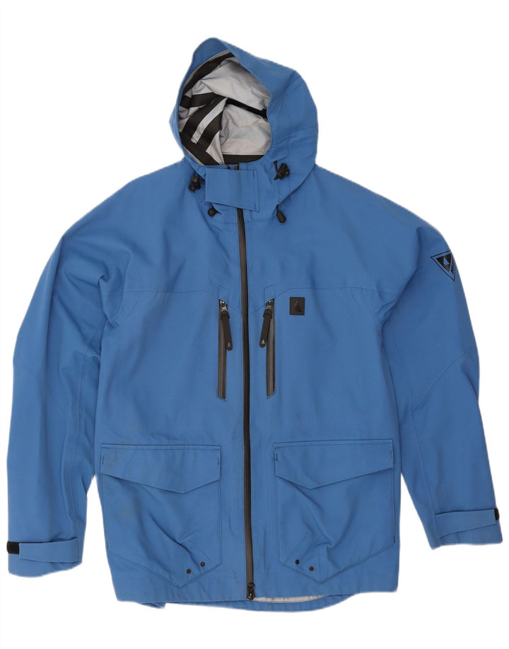 Giacca antipioggia da uomo con cappuccio Musto UK 38 blu medio in poliammide