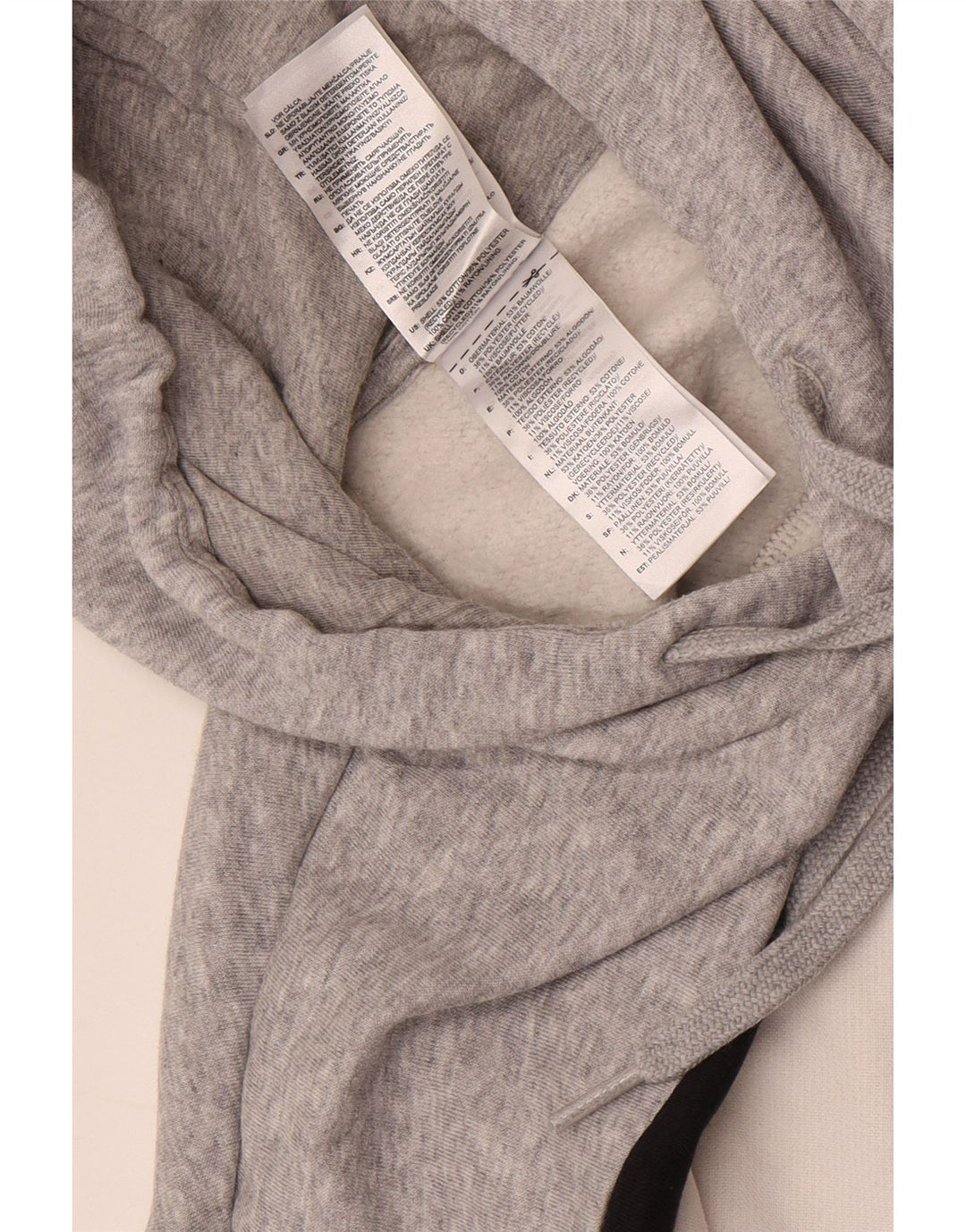 Felpa con cappuccio grafica da uomo Adidas in cotone color block grigio medio