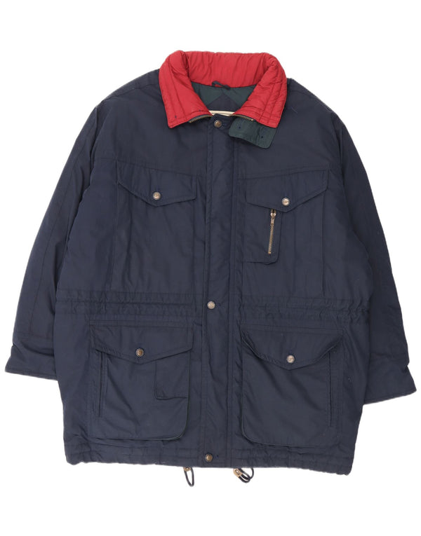 Conte Massimo Giubbotto Imbottito Uomo IT 56 3XL Blu Navy Colourblock Cotone