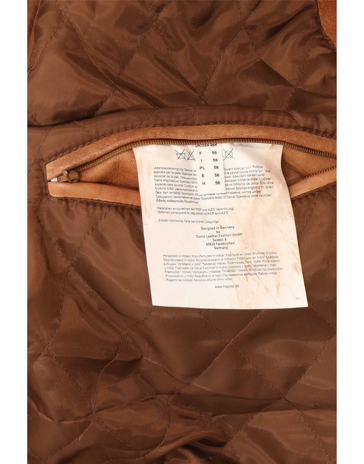 Giacca in pelle da uomo Trapper IT 56 3XL Pelle marrone