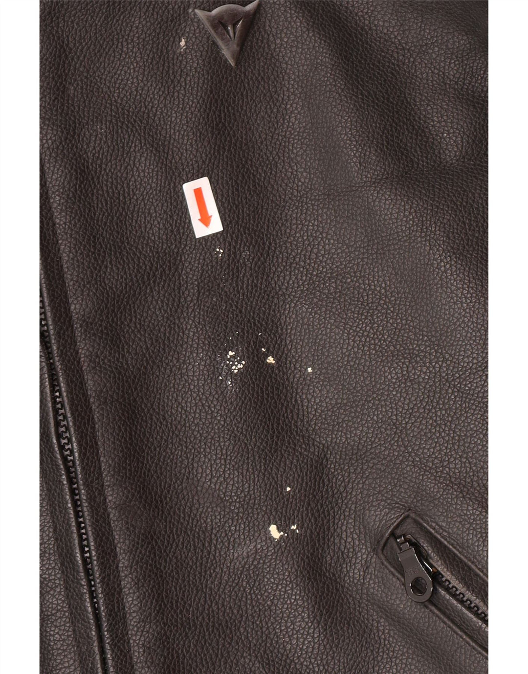 Giacca da corsa grafica da uomo DAINESE taglia 54 grande in pelle nera a blocchi di colore