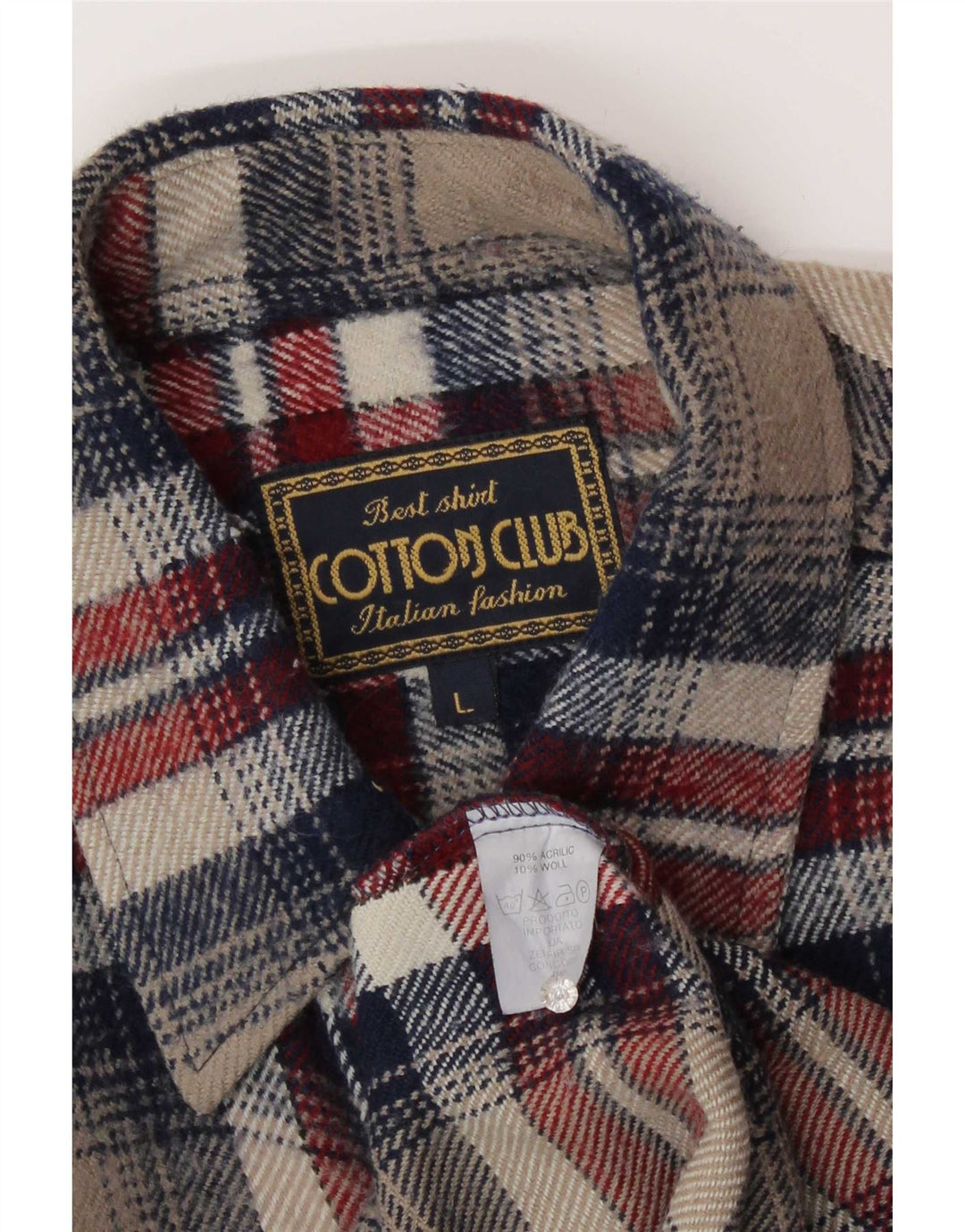 Camicia overshirt da uomo Cotton Club Grande acrilico a quadri multicolore