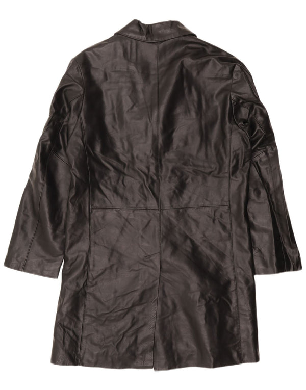 Cappotto in pelle da uomo Catbalou UK 40 grande in pelle nera