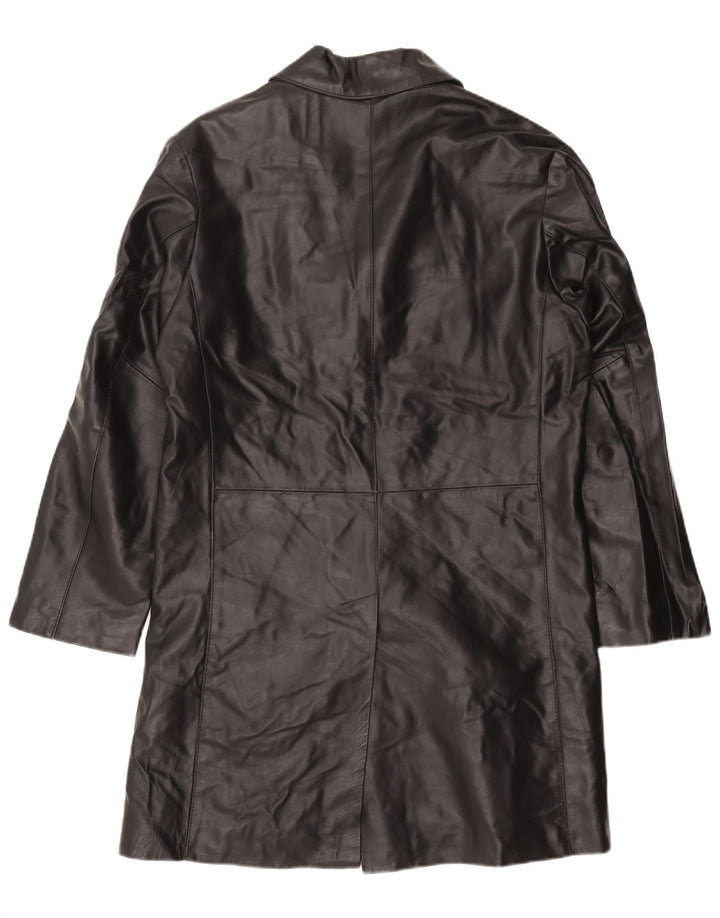 Cappotto in pelle da uomo Catbalou UK 40 grande in pelle nera