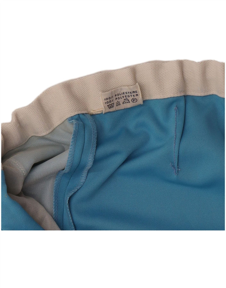 Pantaloncini chino vintage da uomo W34 grandi in poliestere color block blu