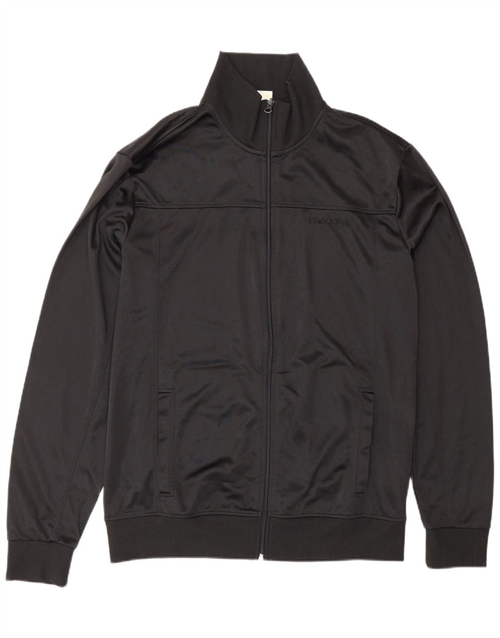 Giacca da tuta da uomo Diadora XL nera in poliestere
