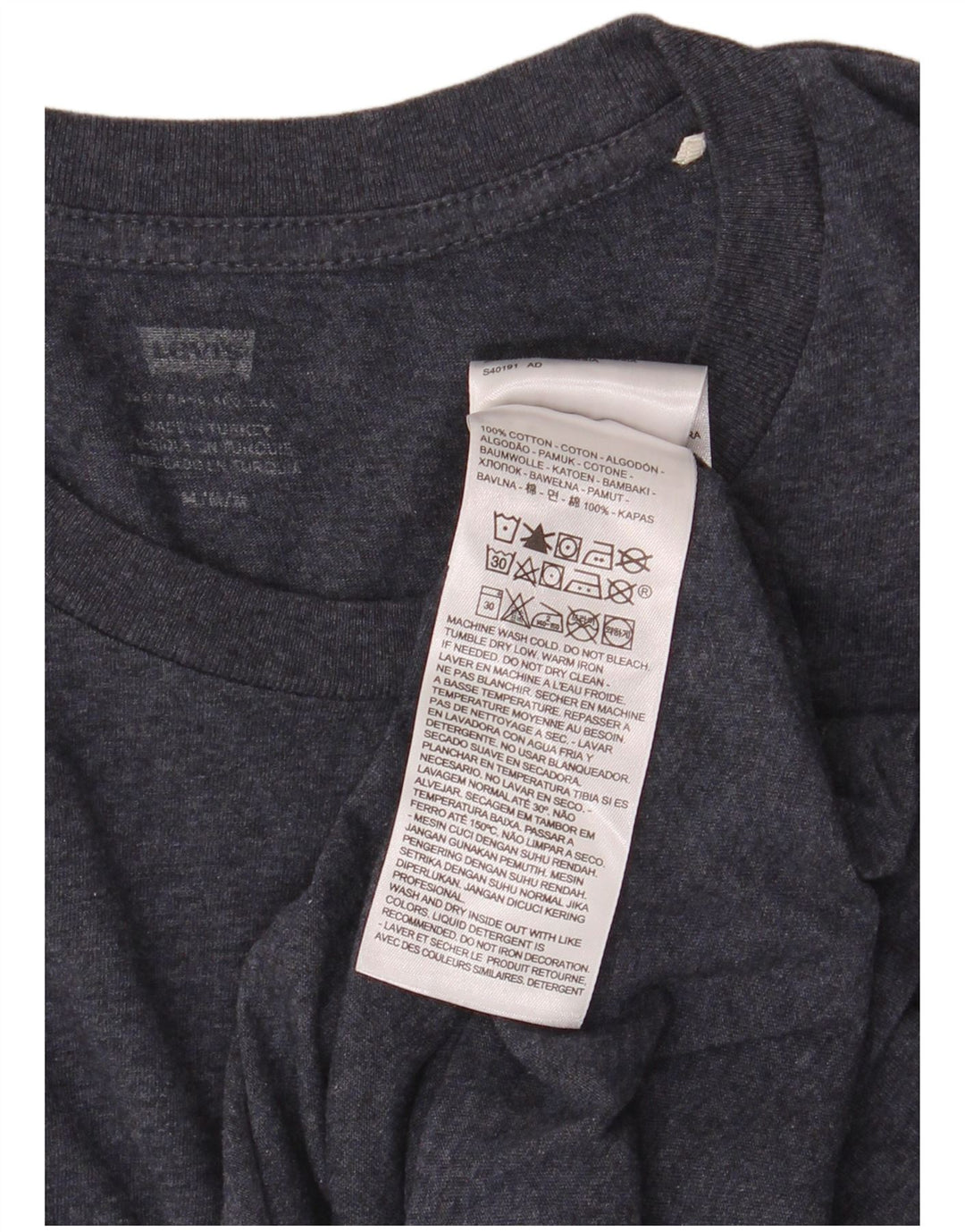 T-shirt da uomo Levi's Top in cotone mélange medio blu navy