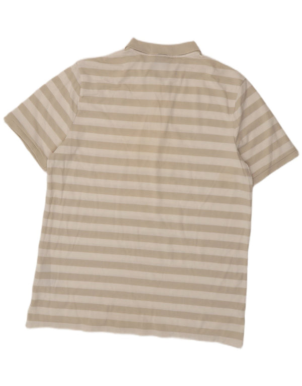 Polo Nike da uomo XL in cotone a righe beige