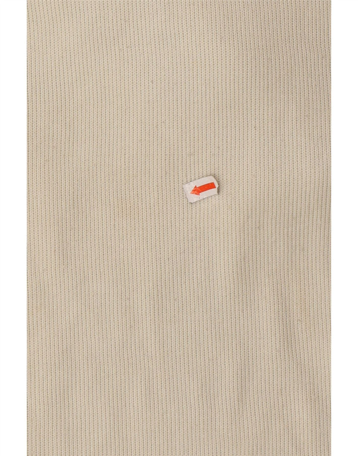 ELLESSE Felpa da uomo con zip e collo maglione XL in cotone grigio