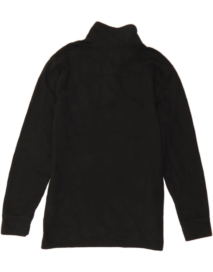 CONVERSE Mens Button Neck Sweatshirt Jumper Large Black Cotton Vintage Converse and Second-Hand Converse from Messina Hembry 