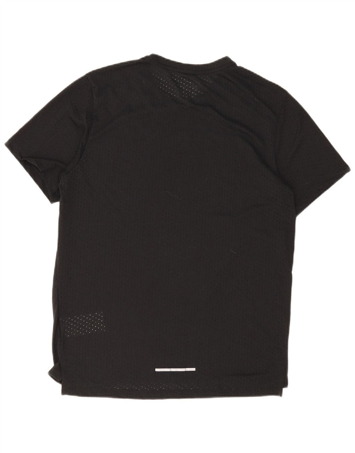 T-shirt Nike da uomo Dri Fit, top in poliestere nero medio