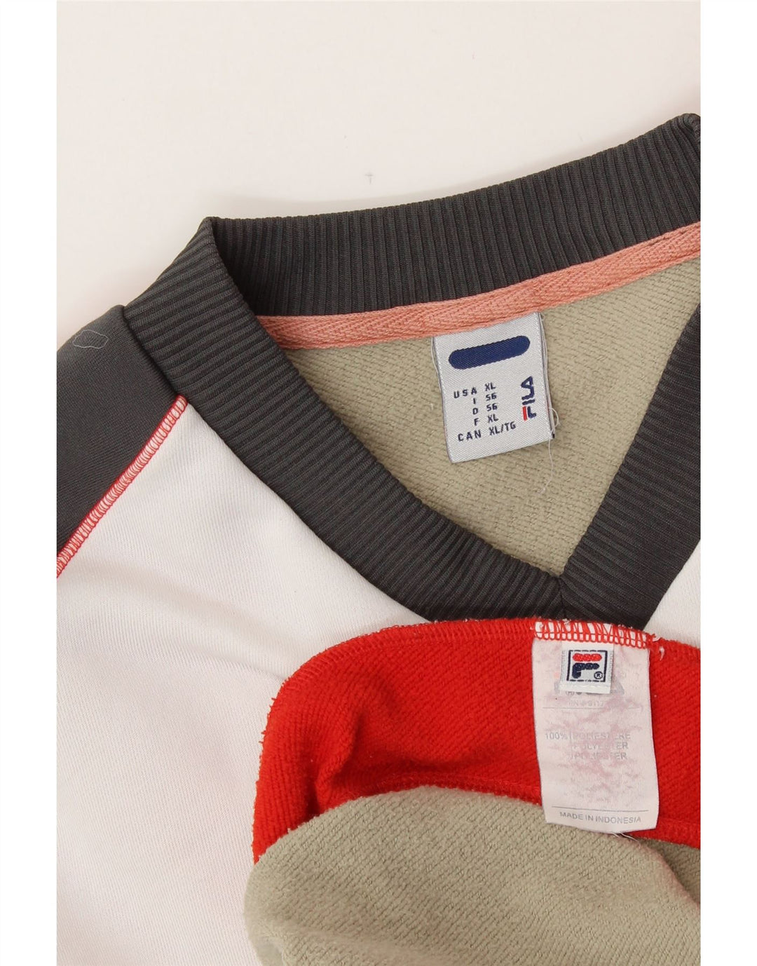 FILA Felpa da uomo Maglione XL Poliestere Colourblock multicolore