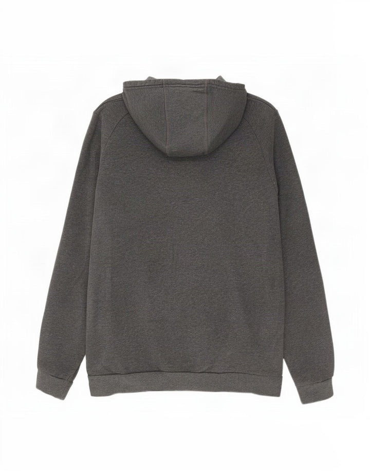 Felpa con cappuccio da uomo Adidas in cotone chiazzato grigio medio