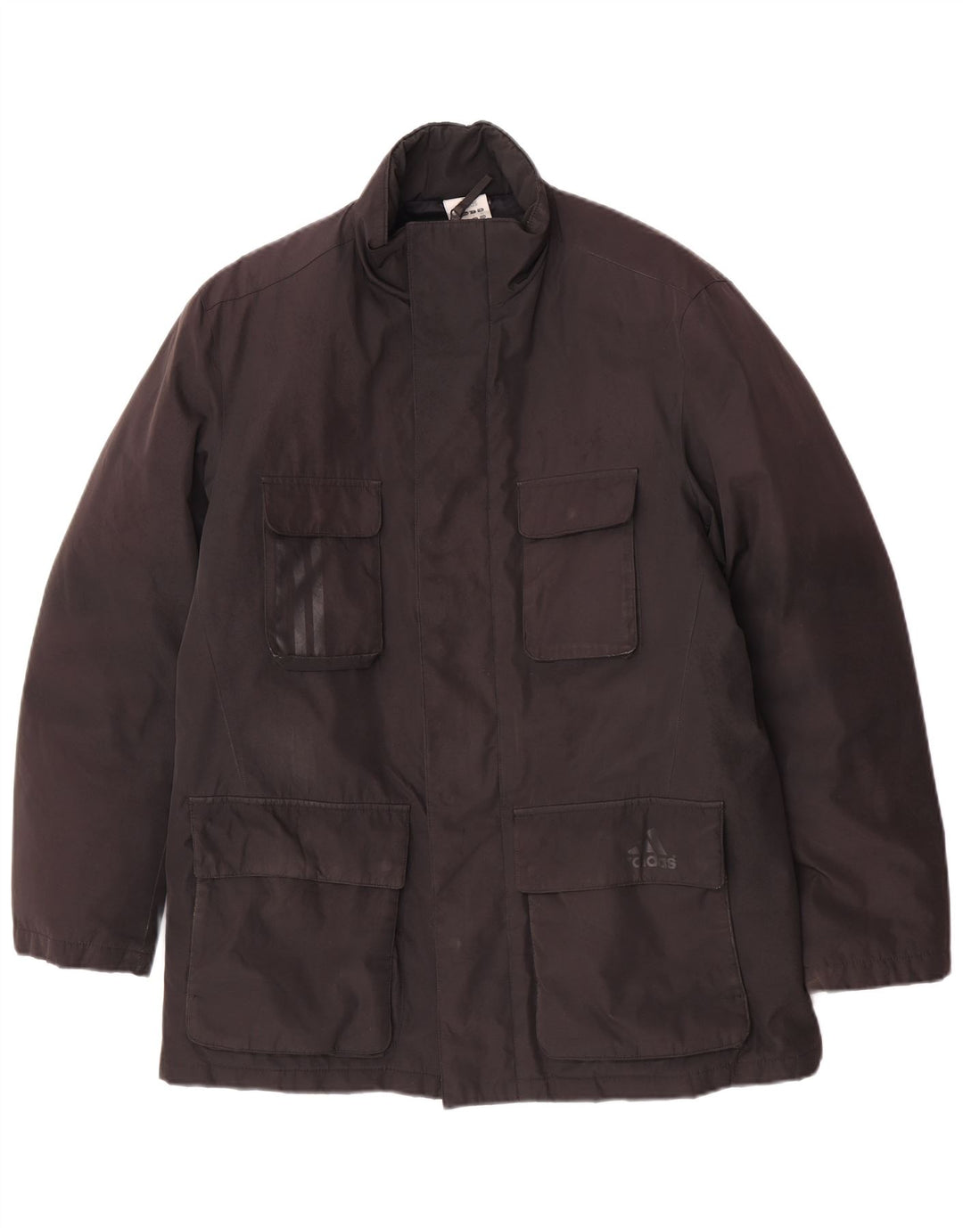 Cappotto imbottito da uomo Adidas UK 38/40 medio poliestere nero