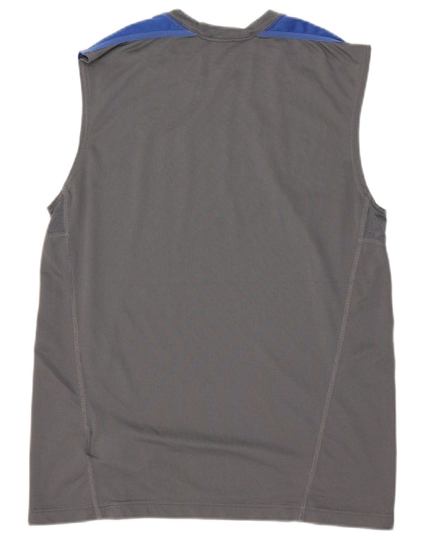 Canotta Nike Dri Fit da uomo in poliestere color block grigio medio