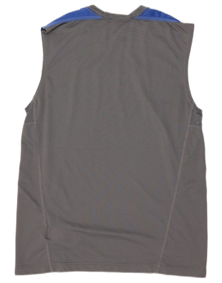 Canotta Nike Dri Fit da uomo in poliestere color block grigio medio