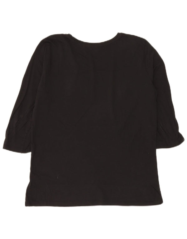 Top grafico EMME da donna Marella manica 3/4 UK 12 medio nero