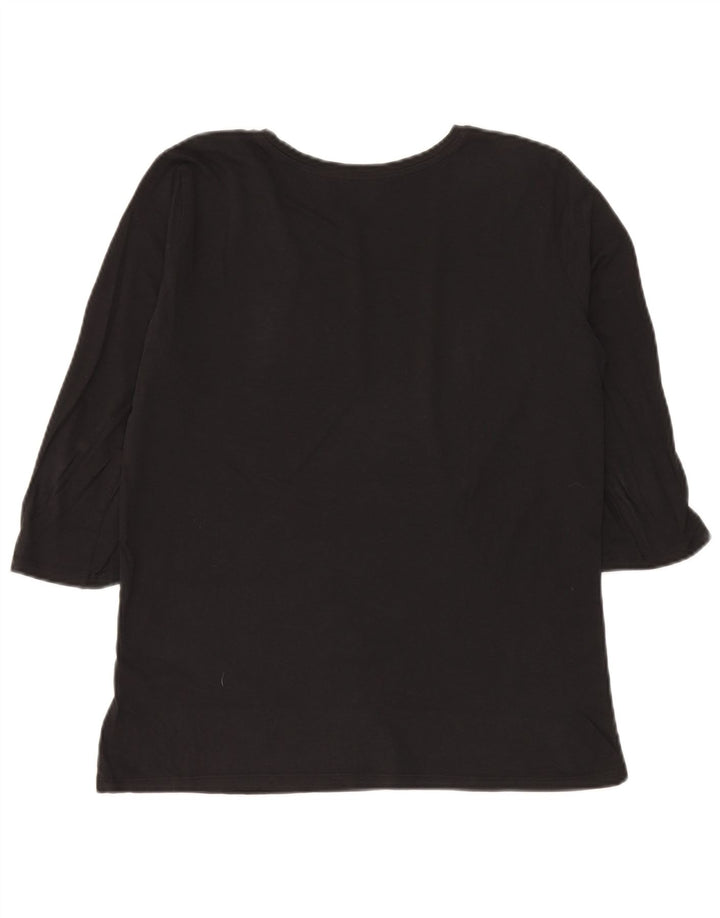 Top grafico EMME da donna Marella manica 3/4 UK 12 medio nero