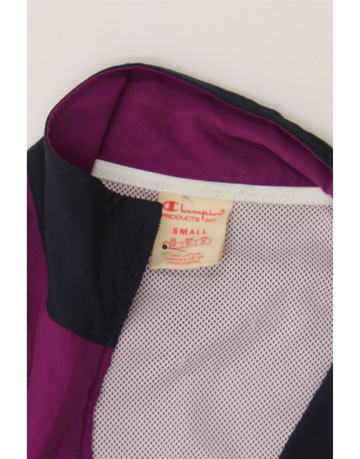 CHAMPION Mens Tracksuit Top Jacket Small Purple Colourblock Polyester Vintage Champion and Second-Hand Champion from Messina Hembry 
