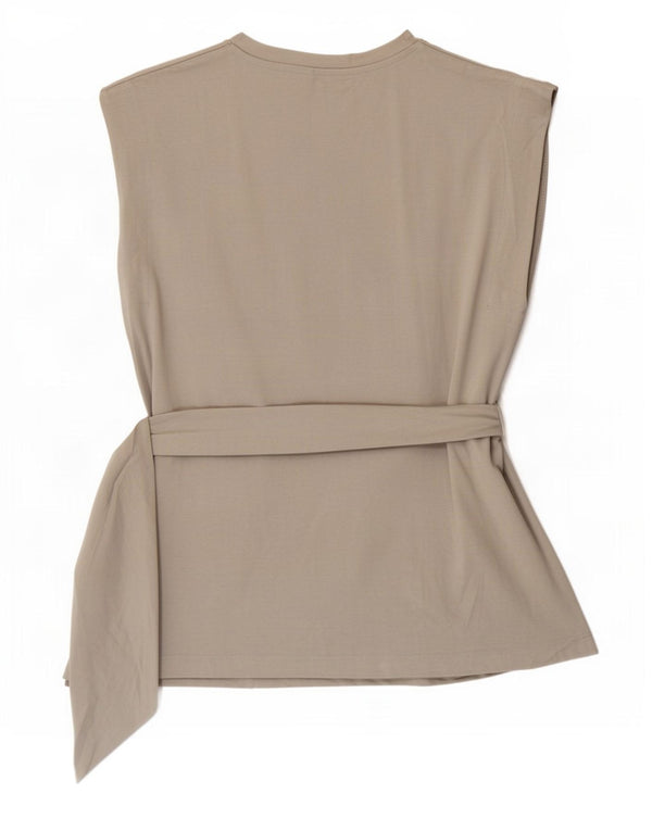Canotta da donna Zara UK 14 cotone grigio medio