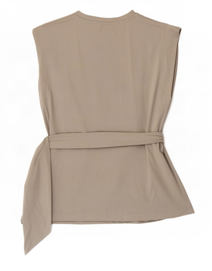 Canotta da donna Zara UK 14 cotone grigio medio