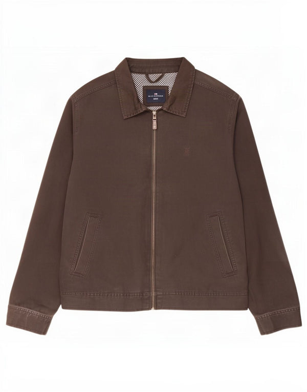 Giubbotto bomber da uomo Marks & Spencer Blue Harbour UK 40 grande cotone marrone