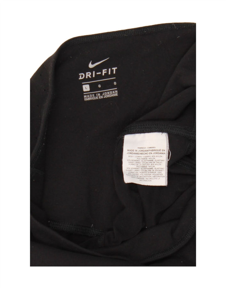 Leggings Nike Dri Fit Capri da donna UK 14 grande nylon nero