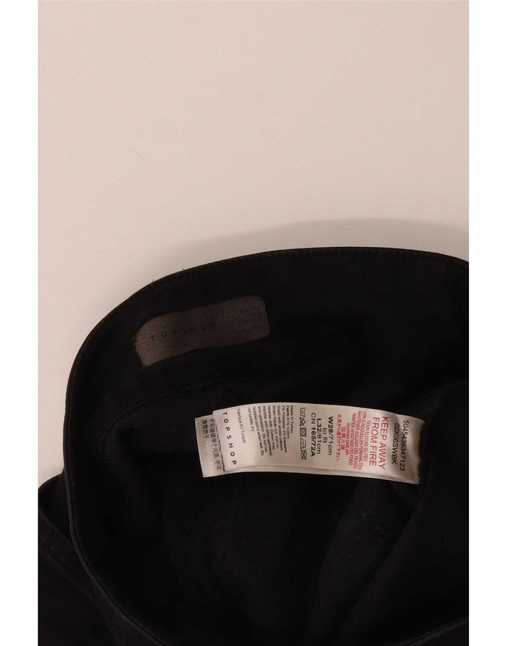 Jeans svasati da donna Topshop W28 L32 cotone nero