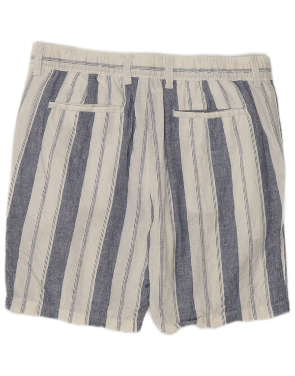 Pantaloncini chino da uomo Marks & Spencer W34 lino a righe bianche grandi