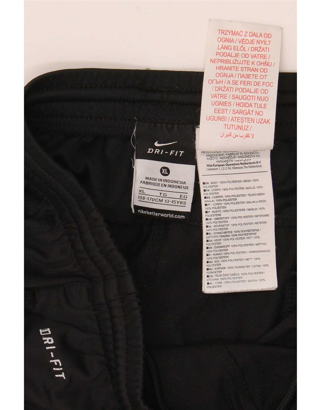 Pantaloncini sportivi Nike Bermuda da ragazzo 13-14 anni XL Nero Poliestere
