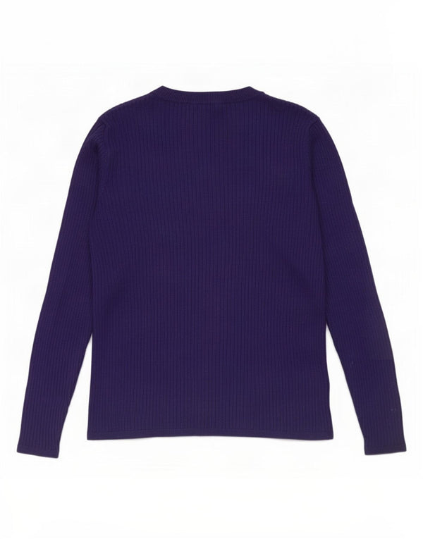 Maglione da donna con scollo a barca Oasis UK 14 Large in viscosa blu navy