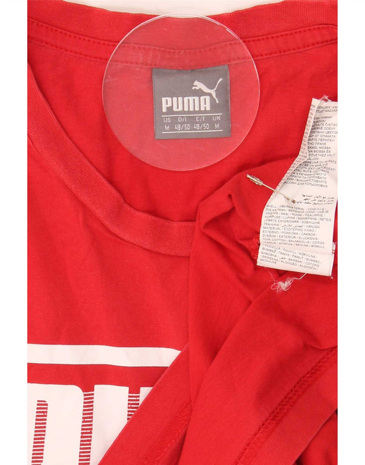 T-shirt grafica da uomo Adidas Top in cotone rosso medio