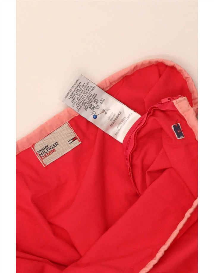 Gonna a trapezio da donna Tommy Hilfiger media W34 cotone rosso