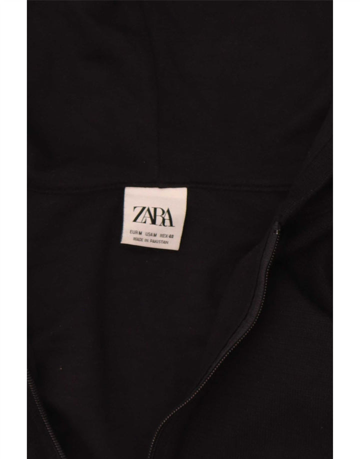 Felpa con cappuccio e zip Zara da uomo di colore nero medio