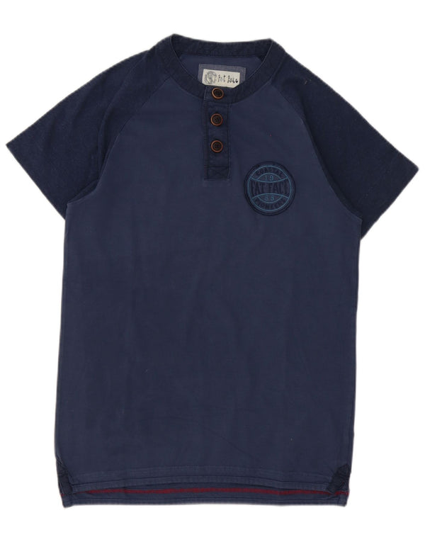 T-shirt da uomo Fat Face Top XS in cotone blu navy