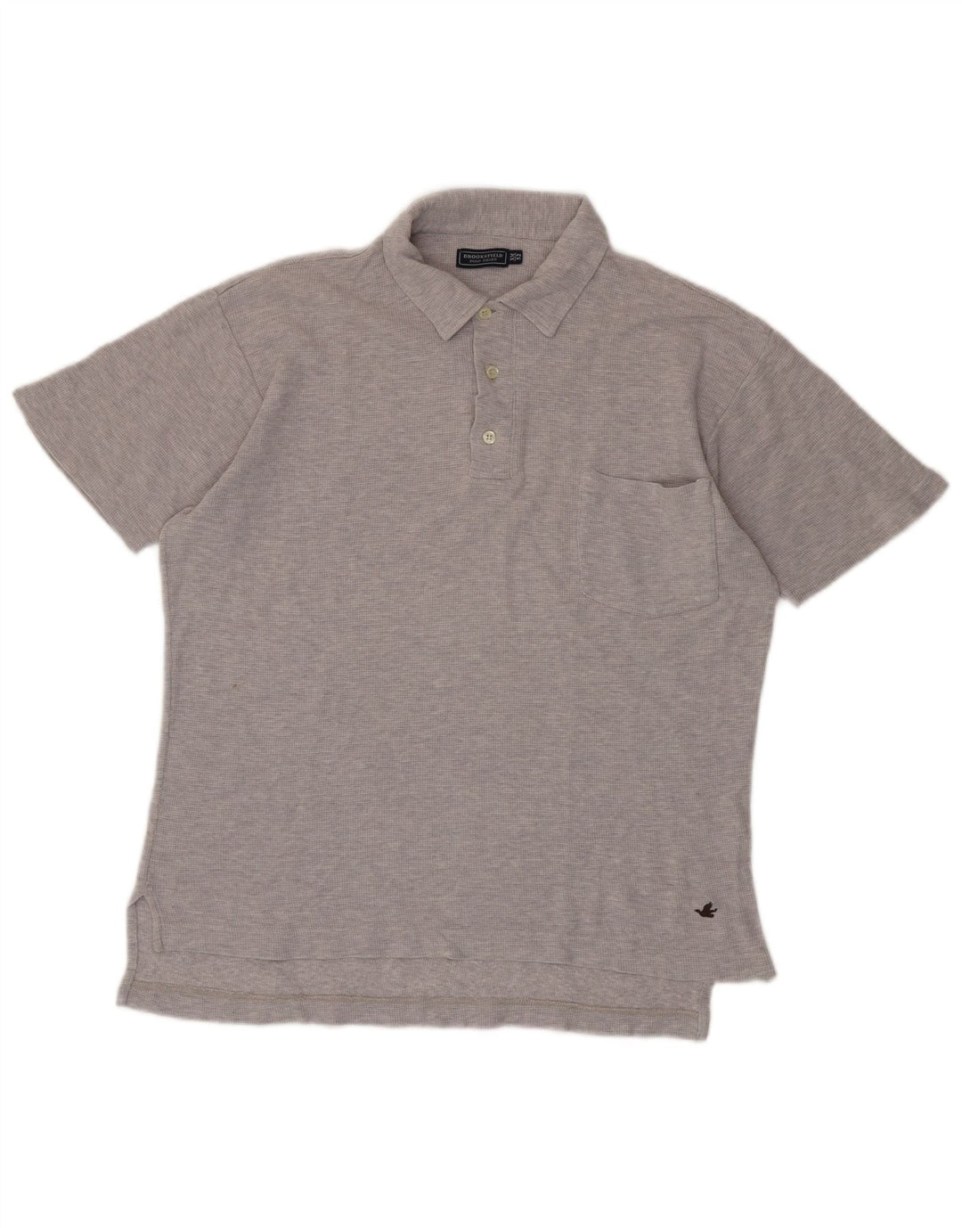 Polo da uomo BROOKSFIELD IT 52 Large in cotone chiazzato grigio