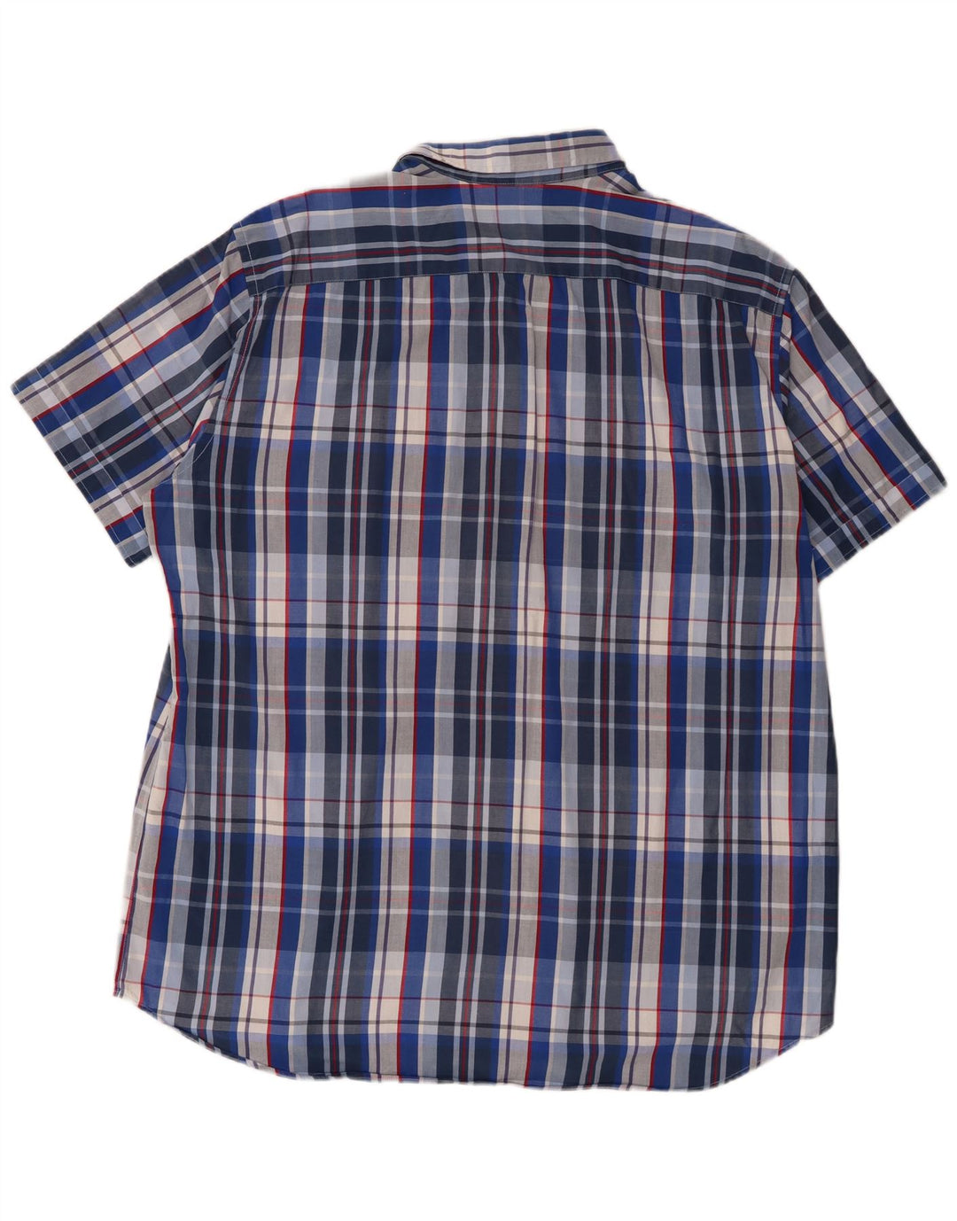 Camicia a maniche corte da uomo Carrera 3XL in cotone a quadri blu