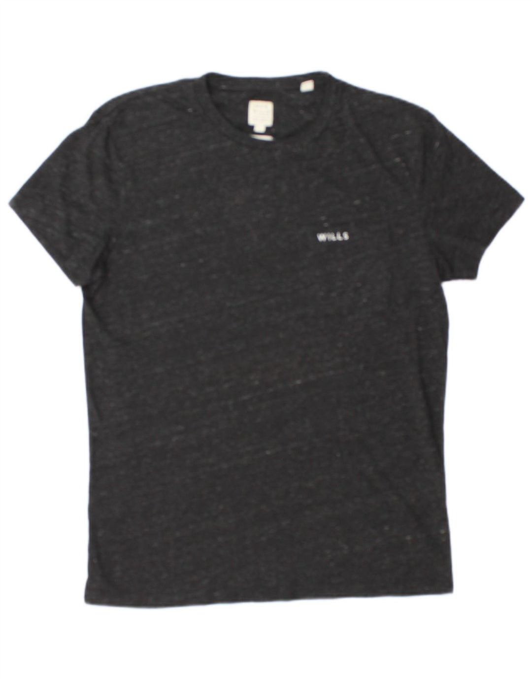 JACK WILLS Mens Slim Fit T-Shirt Top Small Black Flecked Polyester