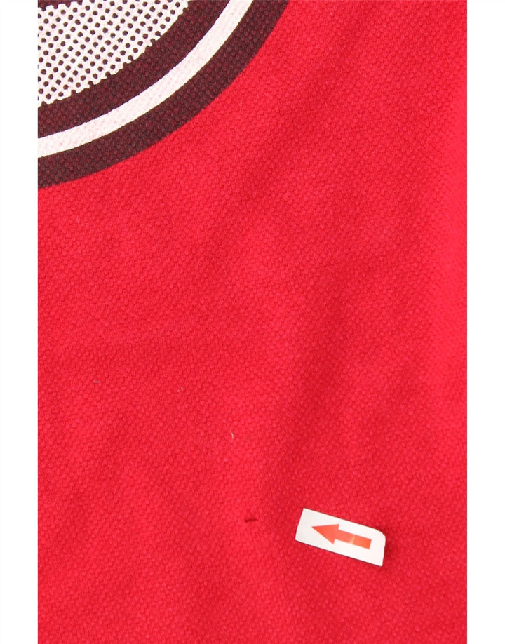 Asics - Top grafico oversize da uomo, manica lunga, 2XL, cotone color block rosa