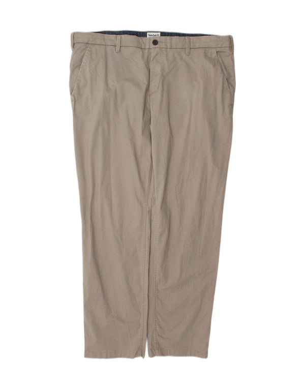 Pantaloni chino dritti da uomo Timberland W42 L34 cotone beige