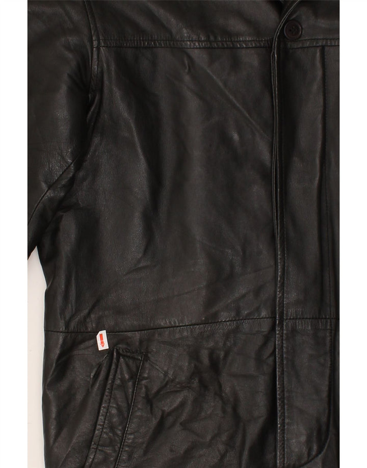CONBIPEL Cappotto in Pelle Uomo IT 46 Piccolo in Pelle Nera