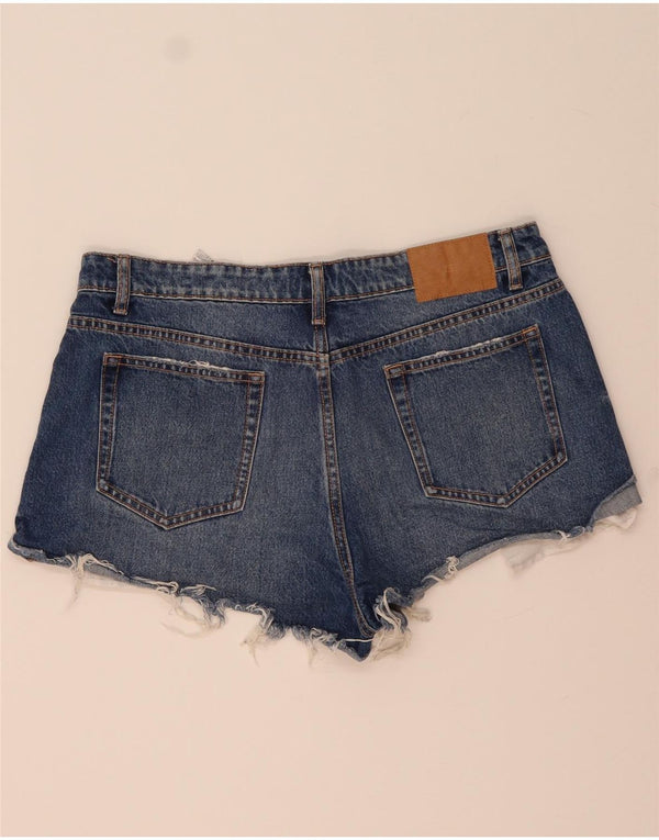 Pantaloncini di jeans da donna Zara EU 44 XL W34 cotone blu