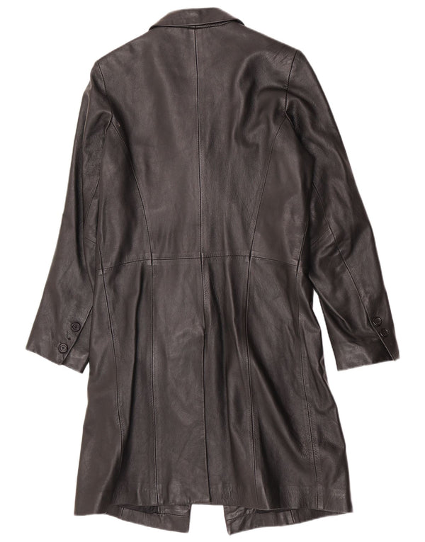 Calculus Womens Leather Coat UK 14 Medium Black