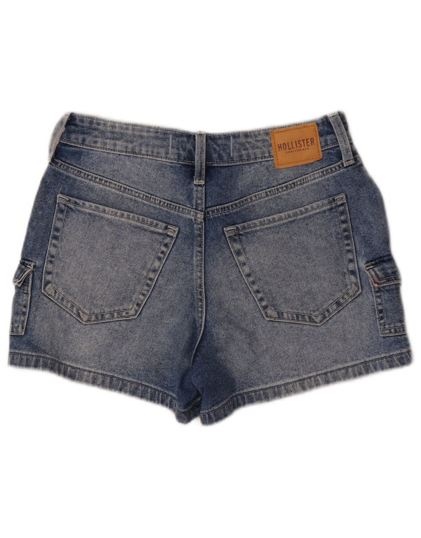 Pantaloncini di jeans a vita alta Hollister Mom da donna W27 piccoli blu