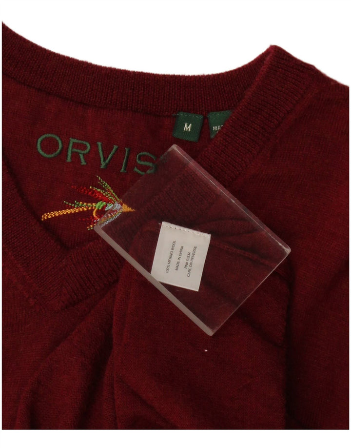 Canotta da uomo Orvis Canotta media bordeaux in lana merino