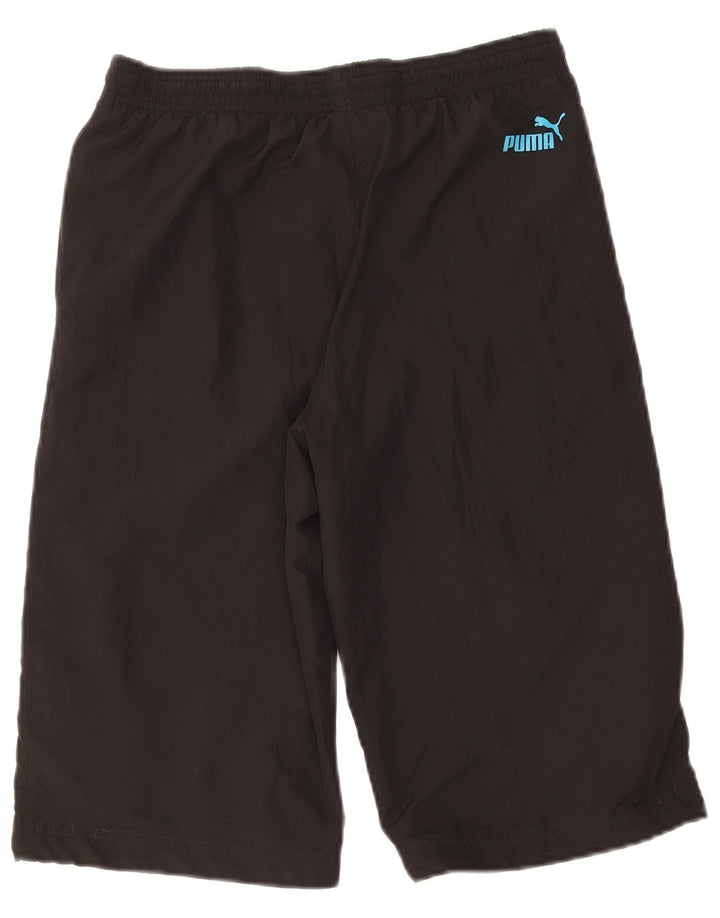 Pantaloncini sportivi grafici Puma da ragazzo 13-14 anni in poliestere nero