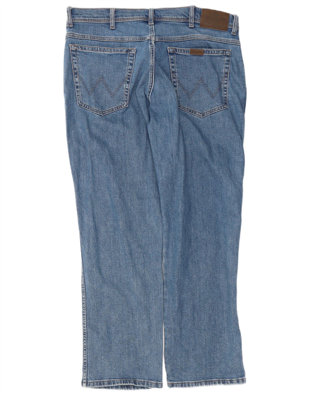 Jeans dritti da uomo Wrangler vestibilità regolare W36 L30 cotone blu